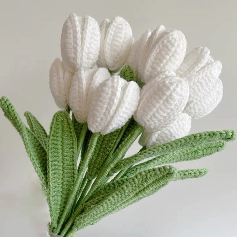 Tulip bridal bouquet of home decor flowers