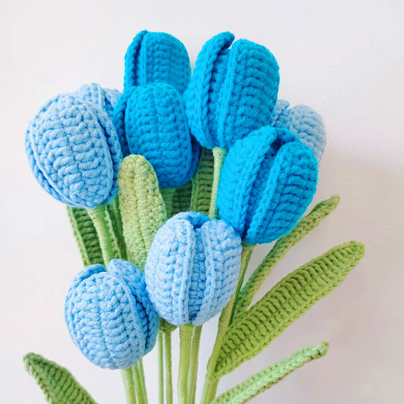 Tulip bridal bouquet of home decor flowers