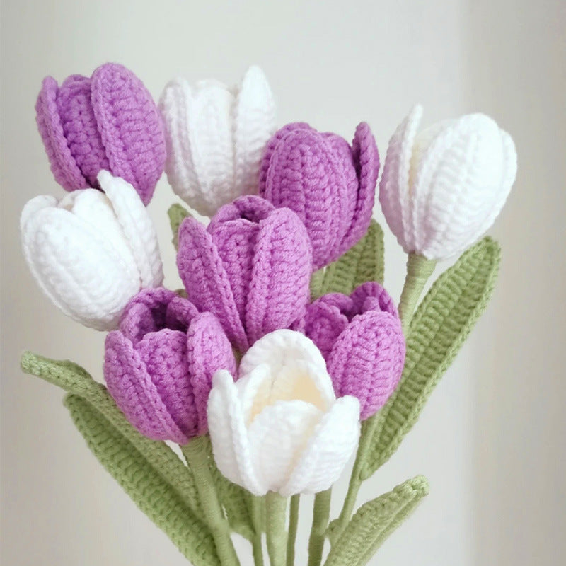 Tulip bridal bouquet of home decor flowers