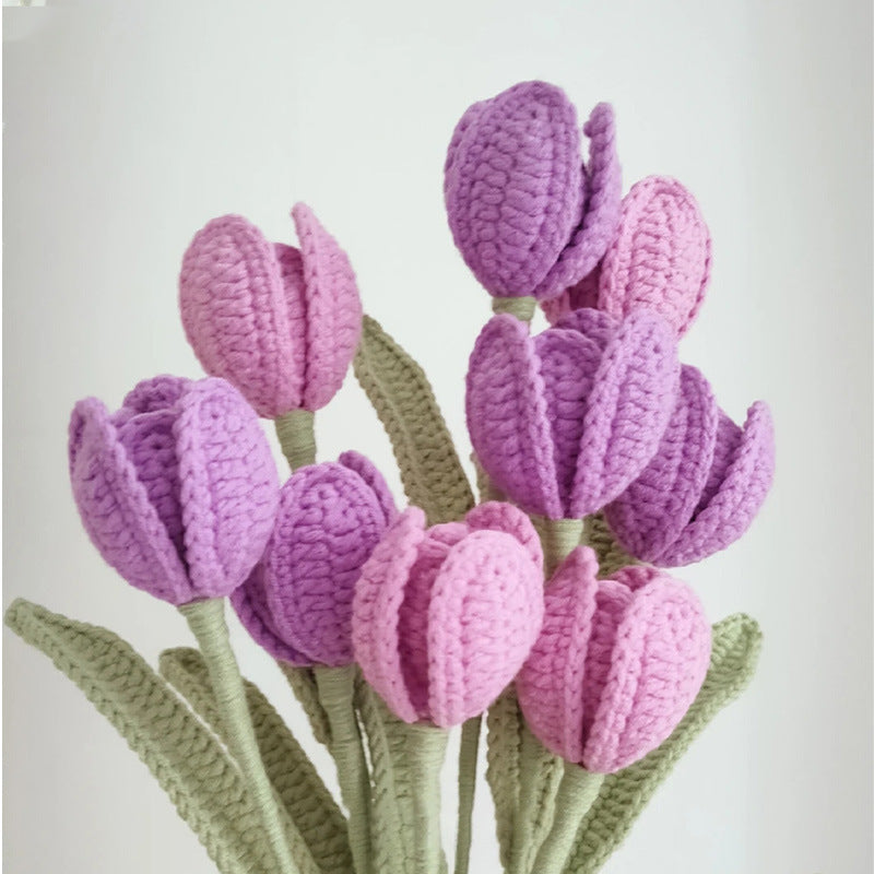 Tulip bridal bouquet of home decor flowers