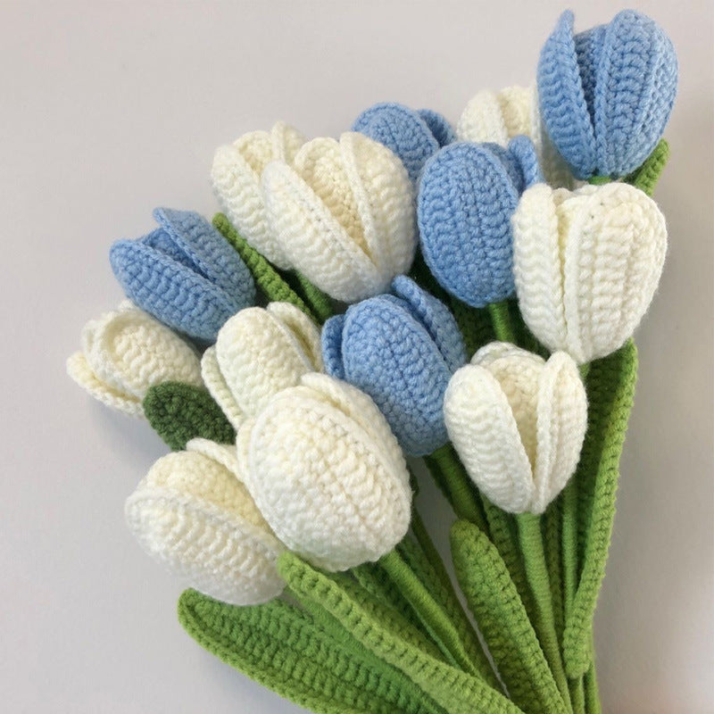 Tulip bridal bouquet of home decor flowers